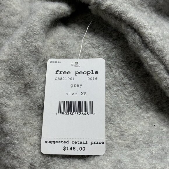 FREE PEOPLE NWT Phantom Sweater Size XS Gray Oversized Cardigan Casual 61-18 - Picture 9 of 13